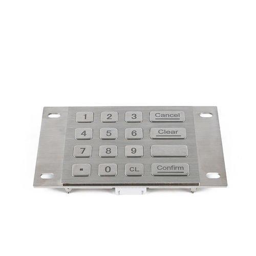 Clavier numérique 16 touches - CT-KPS05-16-RM - NingBo ChenTe electronics Technologies Co.,Ltd - mural / piézo / en inox