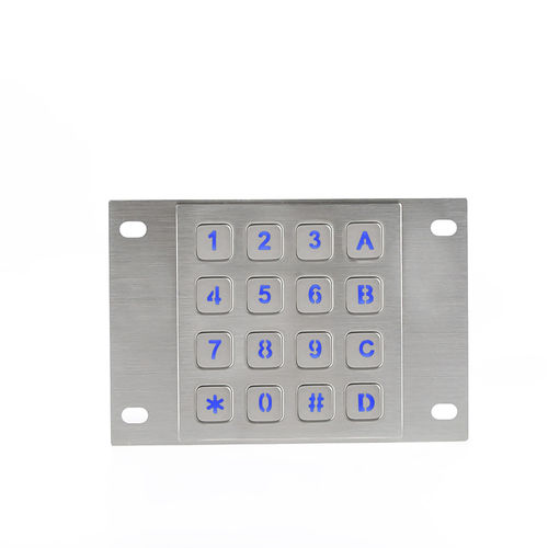 Clavier numérique 16 touches - CT-KPS03-16-RM-BL - NingBo ChenTe electronics Technologies Co.,Ltd - encastrable / en inox / IP65