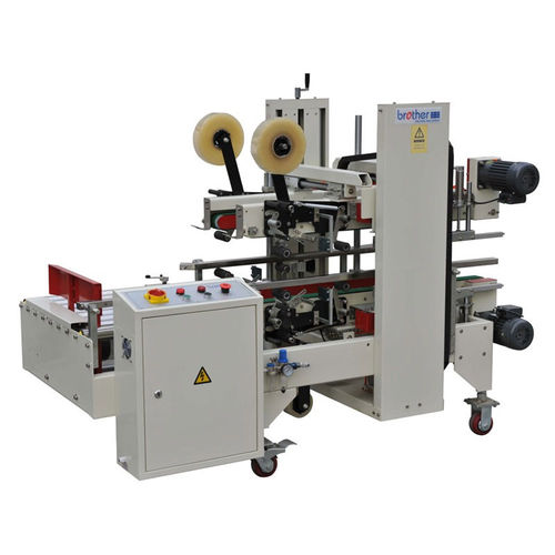 Fermeuse de cartons à double rabats - AS723  - ZHEJIANG BROTHER PACKING MACHINERY CO.,LTD - ruban adhésif