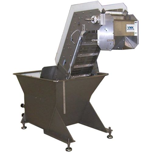 Trémie d'alimentation - VMK50 - VMK Fish Machinery - élévatrice / pour poisson / avec convoyeur à bande