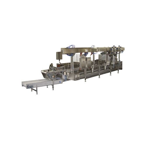 Ligne de remplissage de barquettes - B.S. SRL - pour produits alimentaires / contrôlée par PLC