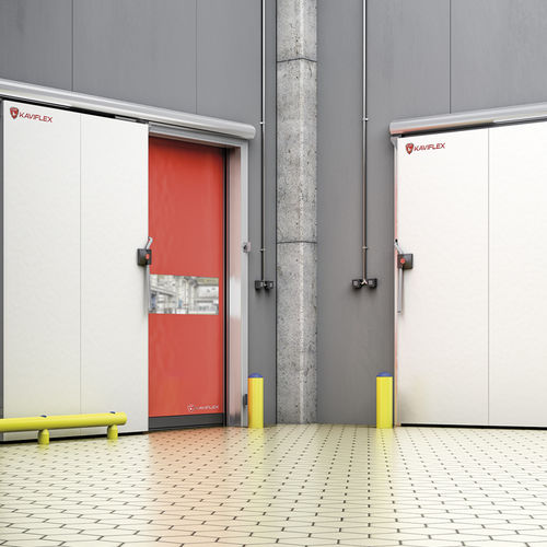 Porte coulissante - S220GD series - PANELCHOK - en polyéthylène / pour chambre froide / automatique