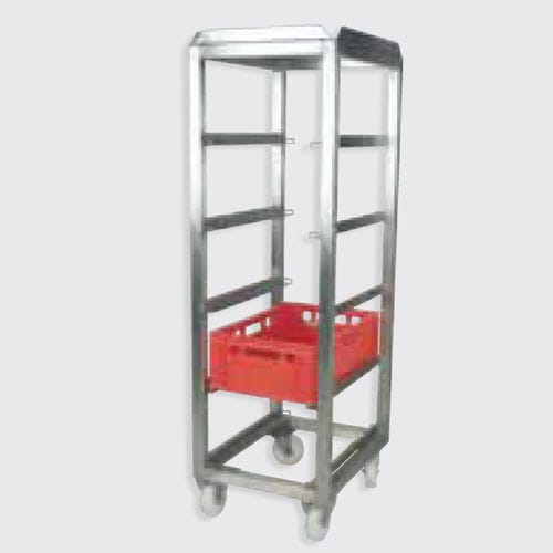Chariot de transport - 110.61 series - Eberhardt GmbH - en acier inoxydable / à étagères / pour bac euro