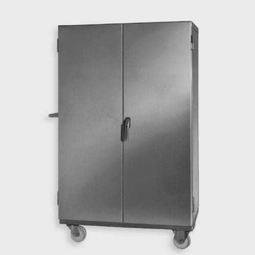 Armoire de stockage - 100.42, 100.43 series - Eberhardt GmbH - à roulettes / à portes battantes / en acier inoxydable