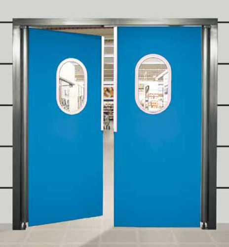Porte battante - 100.98 series - Eberhardt GmbH - en acier inoxydable / en polyéthylène / pour l'industrie agroalimentaire