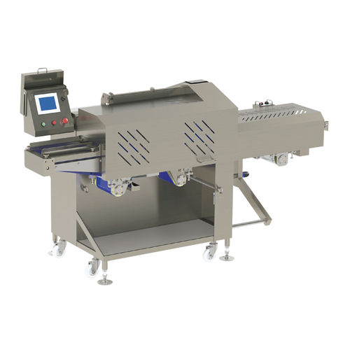 Cubeuse de viande - WHS-CD160 - Watanabe Foodmach Co., Ltd. - en acier inoxydable / automatique / avec convoyeur