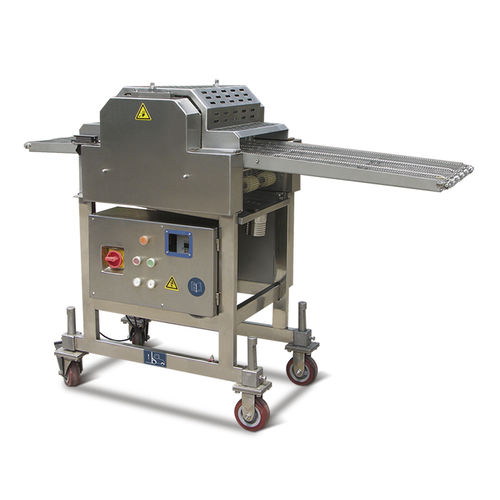 Cubeuse de viande - YHJ600  - Hiwell Machinery Co., Ltd. - en acier inoxydable / avec convoyeur / avec attendrisseur