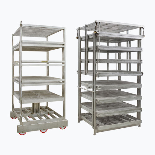 Rayonnage pour l'industrie agroalimentaire - Inox Meccanica S.p.A. - mobile / en acier inoxydable
