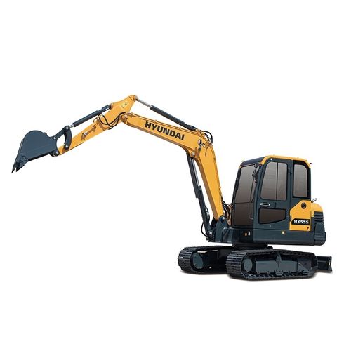 Mini pelle - HX55S - HYUNDAI HEAVY INDUSTRIES - sur chenilles / diesel / pour chantier de construction