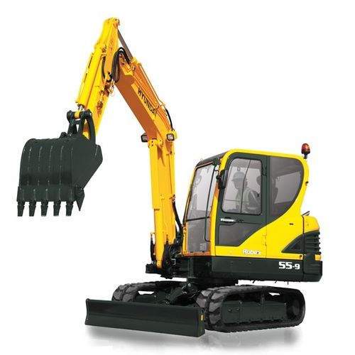 Mini pelle - R55-9 - HYUNDAI HEAVY INDUSTRIES - sur chenilles / diesel / pour chantier de construction
