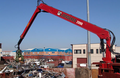 Grue fixe - 2990 SR series - Hiab - à flèche / pliable / pour l'industrie du recyclage
