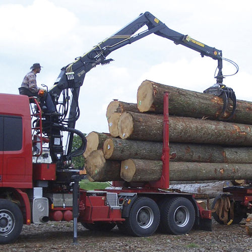Grue forestière à flèche articulée - 2640Z series - Hiab - sur camion