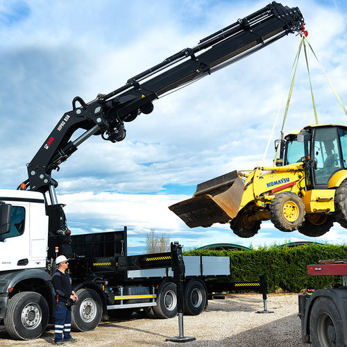 Grue montée sur camion - X-HIPRO 858 - Hiab - à flèche / pliable / pour chantier