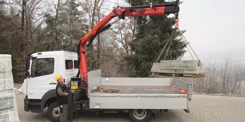 Grue montée sur camion - PK 7.001 SLD 3 - Palfinger - articulée / pour chantier / de chargement