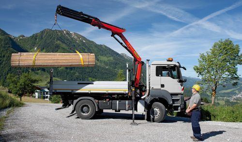 Grue montée sur camion - PK 12502 SH - Palfinger - articulée / pour chantier / de levage
