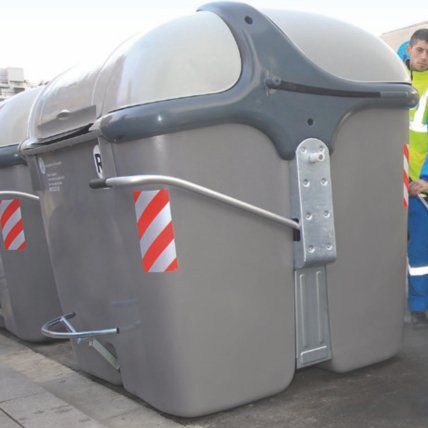 Conteneur à déchets en polyéthylène - Ros Roca - en métal / à chargement latéral