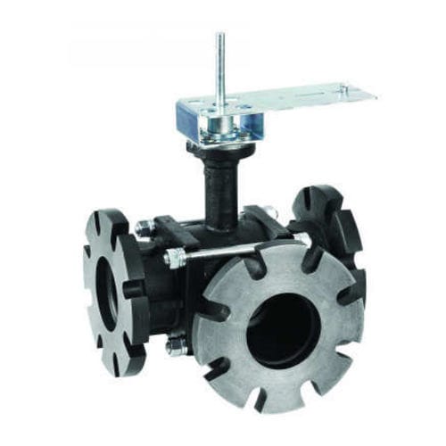 Vanne à boisseau sphérique - VBF3 series  - Honeywell Environmental & Combustion Controls EMEA - à actionneur électrique / de contrôle / de mélange