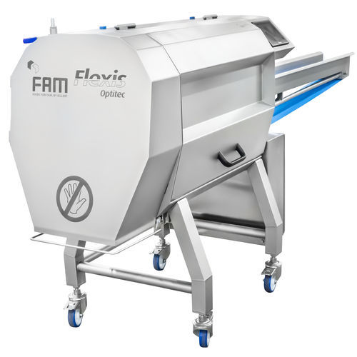 Trancheuse pour fruits et légumes - Flexis Optitec - FAM nv - automatique / à couteaux / sur pied