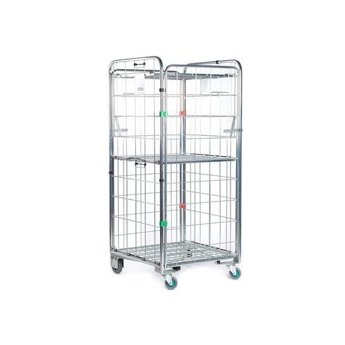 Roll-conteneur 4 panneaux - H-frame Compactainer® - K. Hartwall Ltd - à étagères