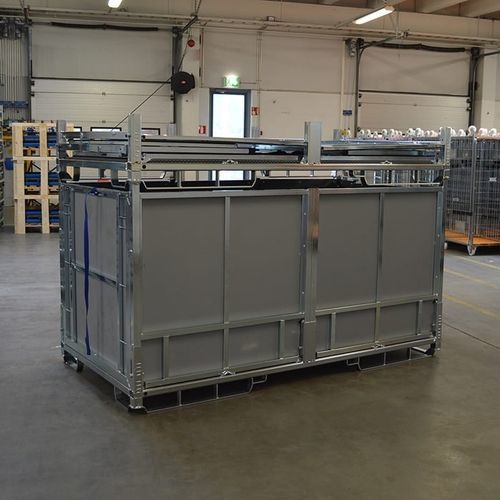 Caisse-palette en métal - K. Hartwall Ltd - de stockage / de manutention / pliable