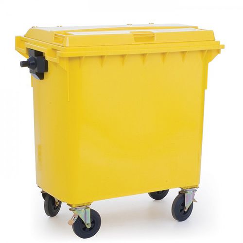 Conteneur à déchets en HDPE - U803 - Mailbox: Stamford Products Ltd - avec couvercle / à 4 roues