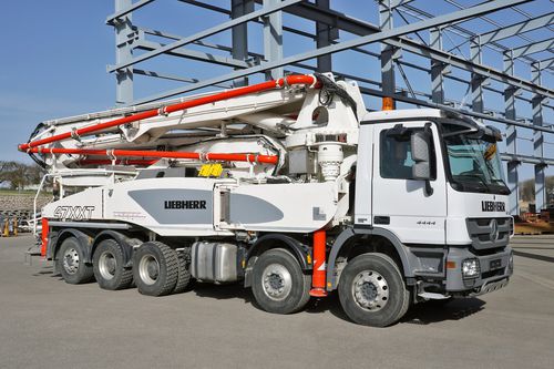 Pompe à béton automotrice à piston - 47 M5 XXT - GOKER Contruction Machines
