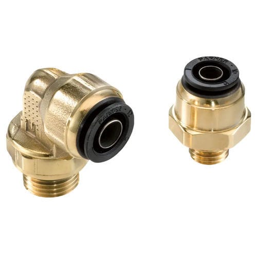 Raccord pneumatique - JNPMB12-12-6 - Parker Stratoflex - à bague / rapide / coudé à 90°