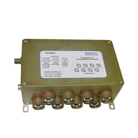 Commutateur Ethernet administrable - RJSML-8ELMG - AMPHENOL SOCAPEX - 8 ports / Gigabit Ethernet / RJ45
