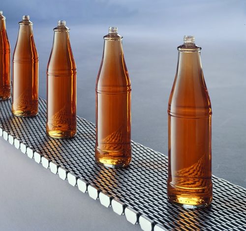 Chaîne de convoyage en acier inoxydable - Ramsey Products - à axe creux / à maillon / pour l'industrie du verre