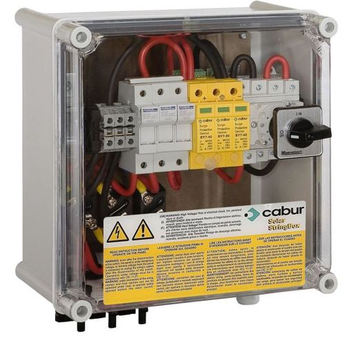 Coffret électrique de commutation - StringBox  - Cabur - équipé / en polycarbonate / pour applications photovoltaïques