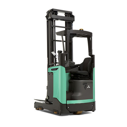 Chariot élévateur à mât rétractable électrique - RB12-14N3(L)(C) series - Mitsubishi Forklift Trucks - à position assise de côté / de manutention / compact