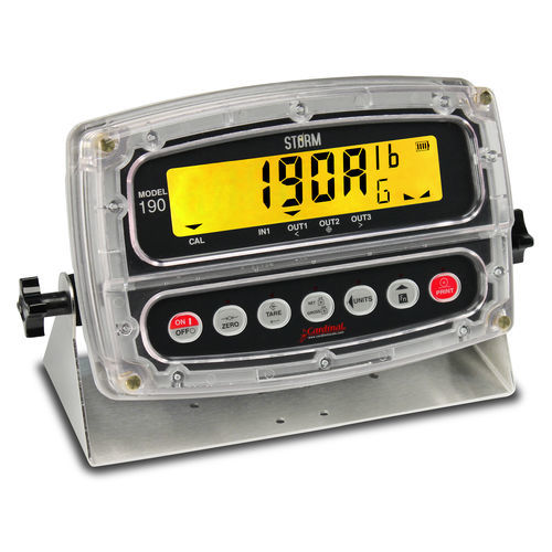 Indicateur de pesage affichage LCD - 190A Storm - Cardinal Scale - portable / étanche / IP69