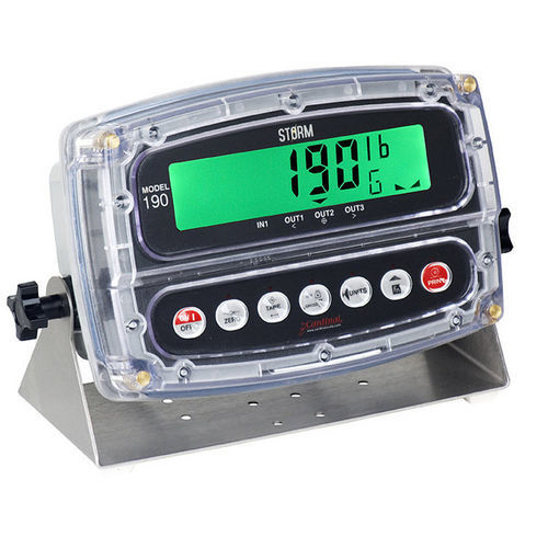 Indicateur de pesage affichage LCD - 190 Storm - Cardinal Scale - benchtop / mural / IP69