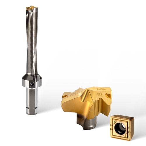 Foret à plaquettes - Gold-twin™ CD series - Ingersoll Cutting Tools - multiusage / avec fluide de refroidissement interne / auto-centreur