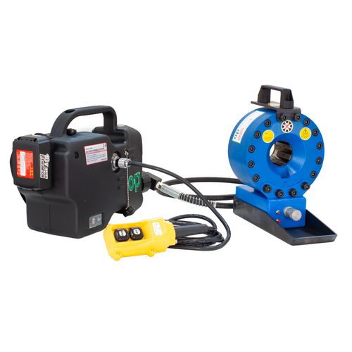 Sertisseuse de tuyau flexible - TUBOMATIC H47 E-PUMP - OP Srl - pour flexible hydraulique / manuelle / portable