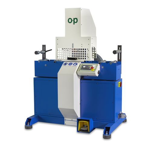 Machine de découpe à lame rotative - TF6 - OP Srl - pour caoutchouc / de tuyau flexible / contrôlée par PLC