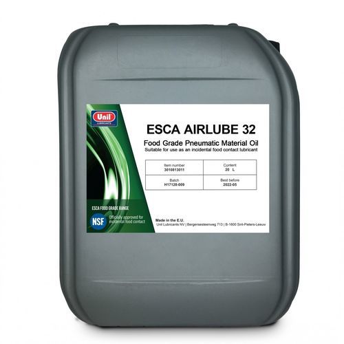 Huile de lubrification - ESCA AIRLUBE 32 - UNIL LUBRICANTS - de contact / minérale / pour l'industrie agroalimentaire