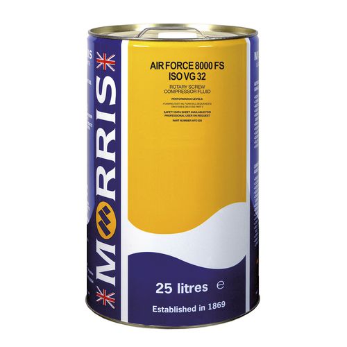 Huile lubrifiante - Air Force 8000 FS ISO VG 32 - Morris Lubricants (Mfg.) - synthétique / pour compresseur / industrielle