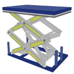 Table élévatrice à doubles ciseaux - Alapontlogistics - stationnaire / de chargement