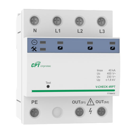 Parafoudre de type 2 - V-CHECK 4RPT - Cirprotec - classe II / contre les surtensions / combiné