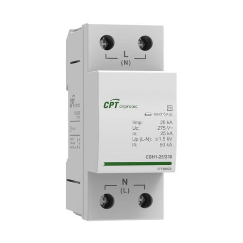 Parafoudre de type 1 - CSH1-25/230 - Cirprotec - classe I / de télécommunication / monobloc