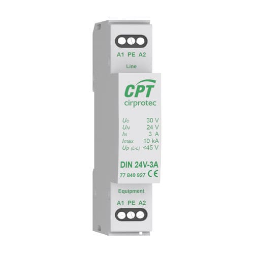 Parafoudre de type 3 - DIN 12V-3A - Cirprotec - classe III / pour applications télécom / monobloc