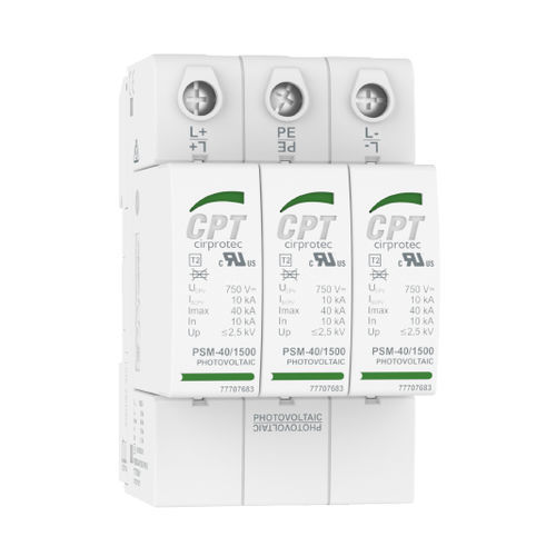 Parafoudre de type 2 - PSM3-40/1000 PV IR - Cirprotec - classe II / pour applications télécom / pour installation photovoltaïque