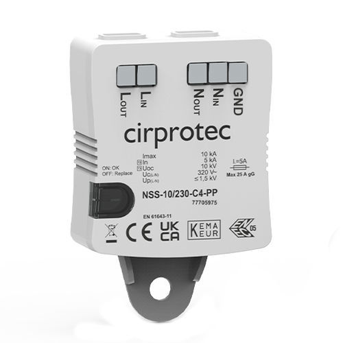 Parafoudre de type 2 - NSS-10/230-C4-PP - Cirprotec - de type 3 / classe II / classe III