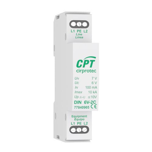 Parafoudre pour applications télécom - DIN 24V-2C - Cirprotec - pour installation photovoltaïque / monobloc / 1 paire