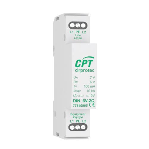 Parafoudre pour applications télécom - DIN 48V-2C - Cirprotec - pour installation photovoltaïque / monobloc / 1 paire