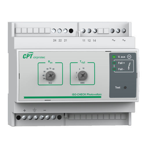 Contrôleur d'isolement pour réseau AC -  ISO-CHECK PV 1000 - Cirprotec - sur rail DIN / pour applications photovoltaïques / pour borne de recharge de véhicules électriques