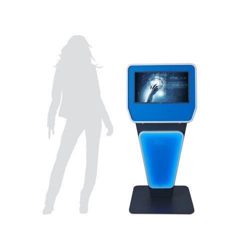 Terminal kiosque - LETO-PC-STAND-M24P-V2L - WES Systeme Electronic GmbH - tactile multi-touch / à technologie capacitive projetée / sur pied
