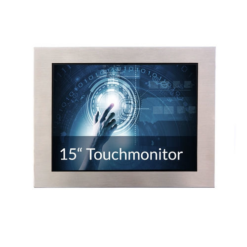Moniteur TFT-LCD - IP65-15T-PCAP - WES Systeme Electronic GmbH - à écran tactile PCAP / à écran tactile multi-points / rétroéclairage à LED