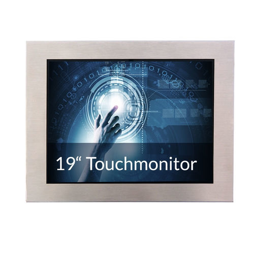 Moniteur TFT-LCD - IP65-19T-PCAP - WES Systeme Electronic GmbH - à écran tactile capacitif PCAP / à écran tactile multi-points / rétroéclairage à LED